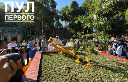 Культурная программа визита в Мьянму: А. Лукашенко посадил дерево канко и познакомился с храмовым комплексом Будды