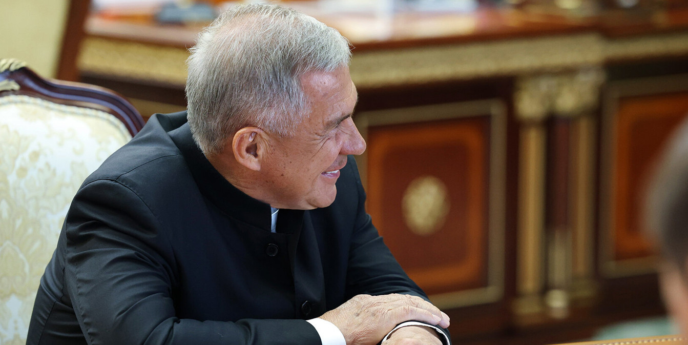 Руководитель Республики Татарстан Рустам Минниханов на встрече с Александром Лукашенко в Минске