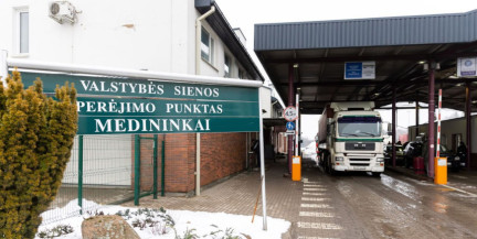 Оформление грузовиков приостановлено в литовском пункте пропуска «Мядининкай»