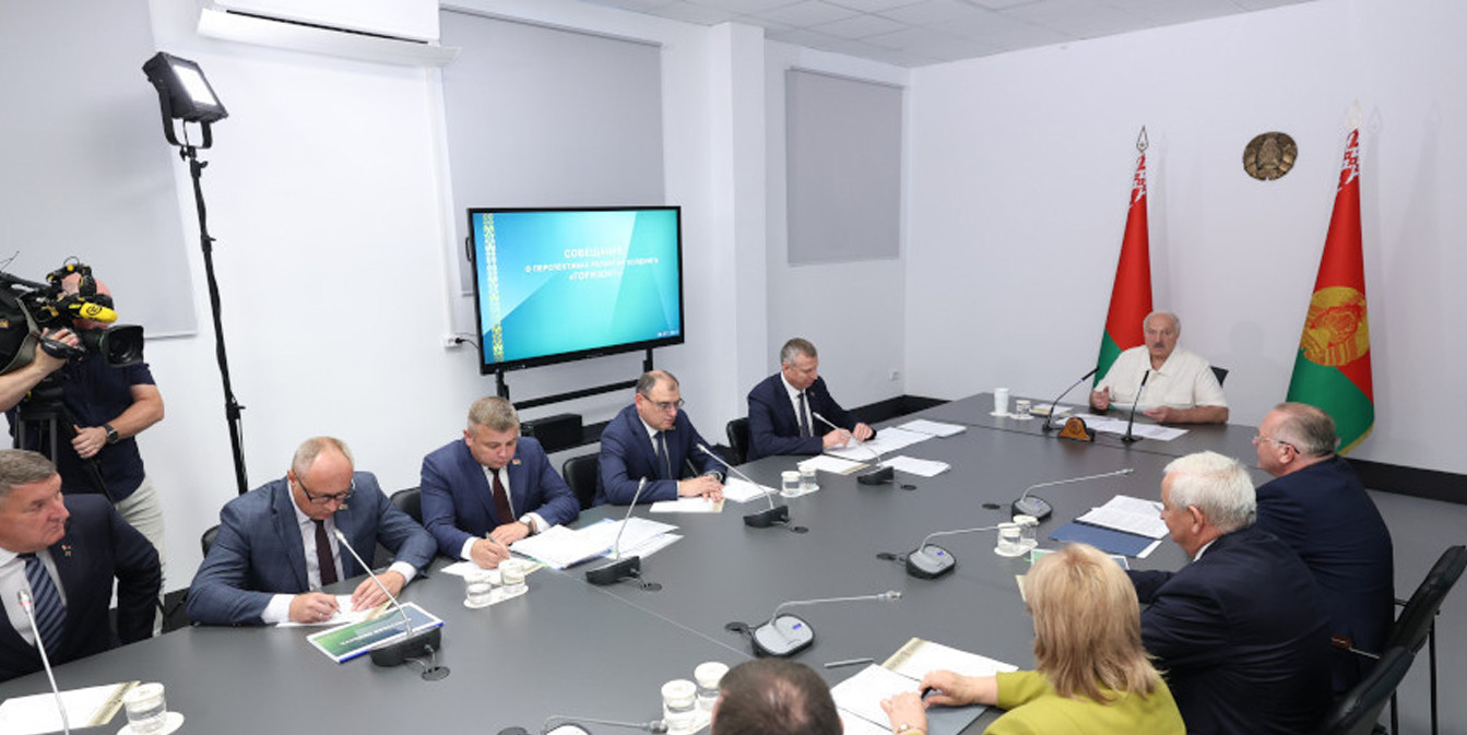 Александр Лукашенко на совещании в Бресте