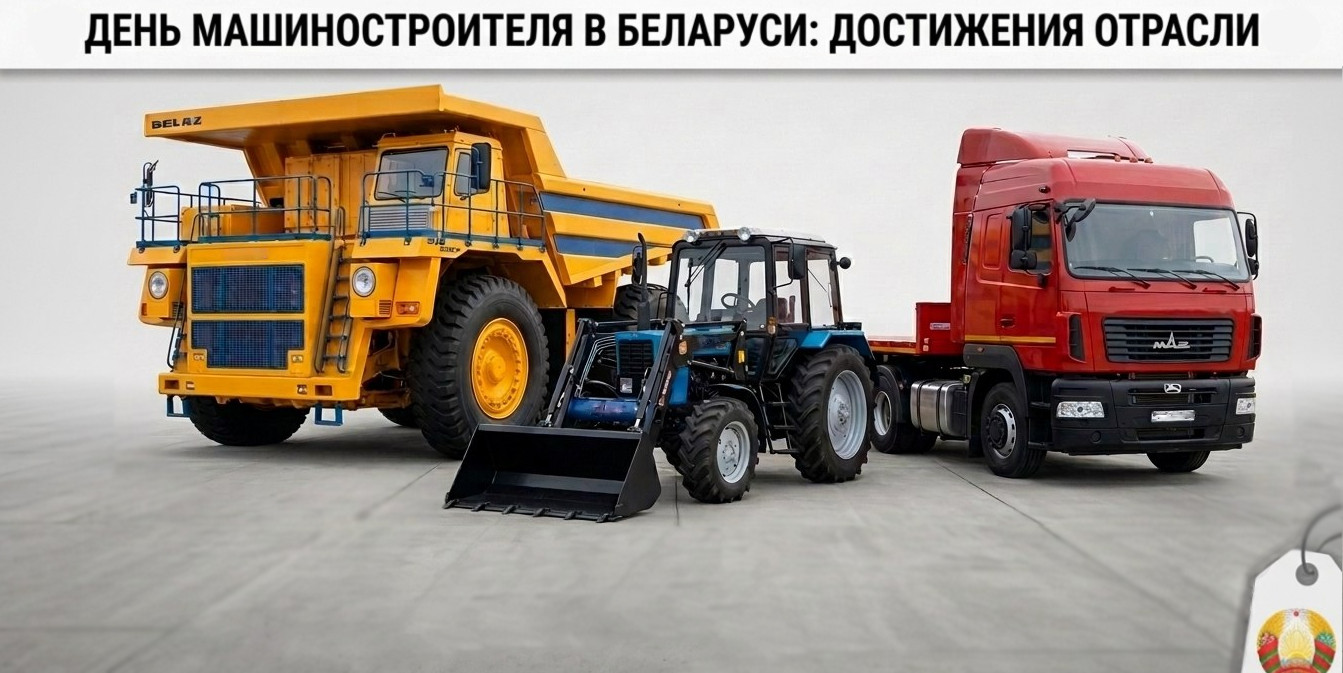 флагманы белорусского машиностроения: техника БЕЛАЗ, МТЗ и МАЗ