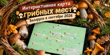 Интерактивная карта грибных мест Беларуси в сентябре 2026: где собирать боровики, лисички и опята во всех областях