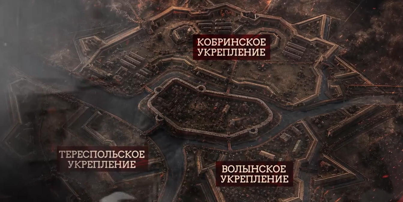 схема Брестской крепости и ее укреплений