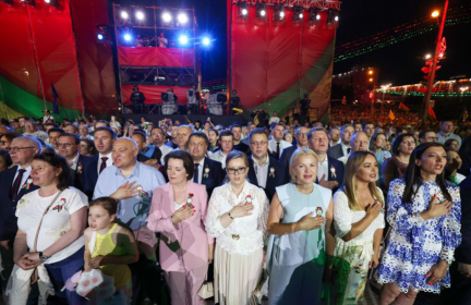 Гимн в День Независимости прозвучал миллионами голосов белорусов