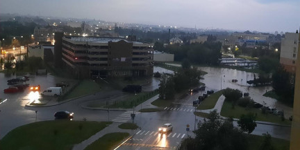 В Гродно из-за сильного ливня затопило улицы