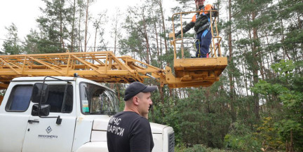 В 134 населенных пунктах Минской области восстанавливают электричество