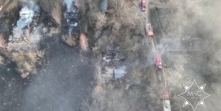 Спасатели МЧС ликвидировали пожар в Пружанском районе: 18 строений сгорели