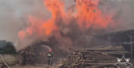 В Пружанском районе на территории котельной вспыхнул пожар