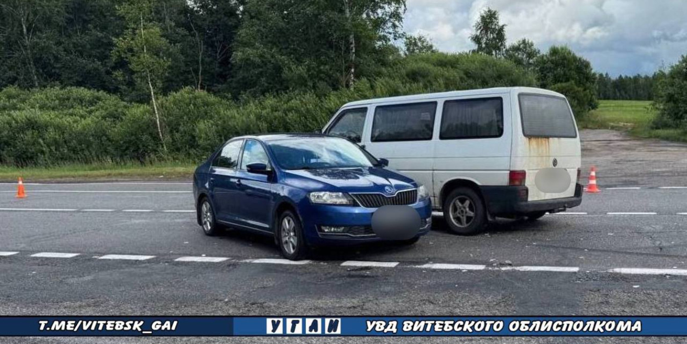 столкновение автомобилей в Лепельском районе