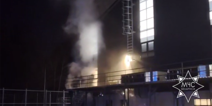 Пожар в спорткомплексе под Минском: спасатели потушили парилку