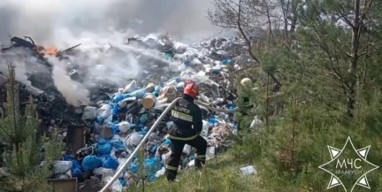 Возгорание на полигоне твердых бытовых отходов в Несвижском районе: задействовано 4 единицы техники
