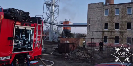 МЧС ликвидировало пожар на предприятии в поселке Старобин