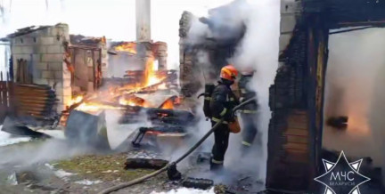 В гостиничном комплексе под Лепелем горела баня