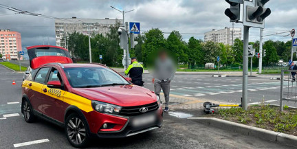 В Минске водитель Лады наехал на несовершеннолетнего самокатчика