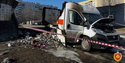 В Витебске горел грузовик: что произошло?