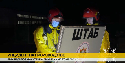 На химзаводе в Гомеле сотрудники МЧС ликвидировали опасную утечку аммиака