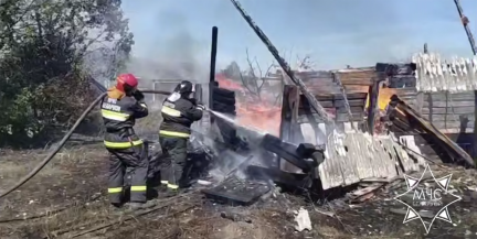 Пожар в Калинковичском районе: спасатели ликвидировали возгорание восьми строений