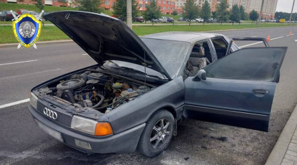В Гродно пьяный местный житель угнал машину и попытался ее сжечь