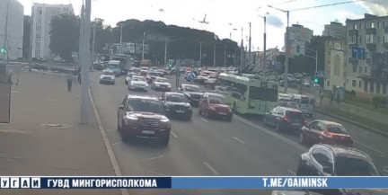 В Минске на Кальварийской произошло столкновение трех машин