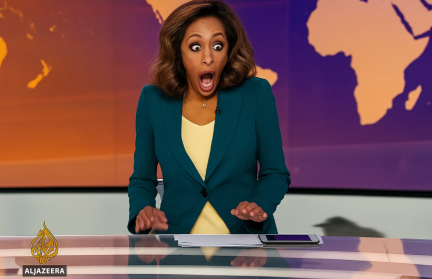 Шок в студии: крыса пробежала по столу во время прямого эфира Al Jazeera