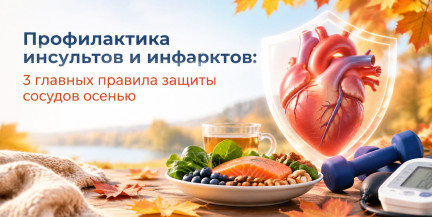 Профилактика инсультов и инфарктов: 3 главных правила защиты сосудов осенью
