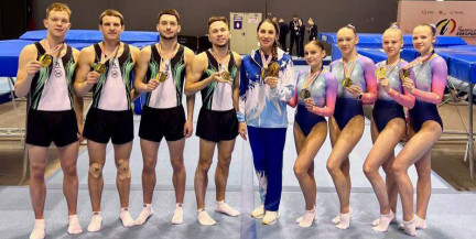 Виктор Лукашенко поздравил белорусских батутистов с триумфом на ЧЕ в Португалии