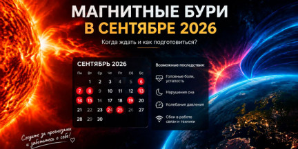 Магнитные бури в сентябре 2026: когда штормить будет сильнее всего