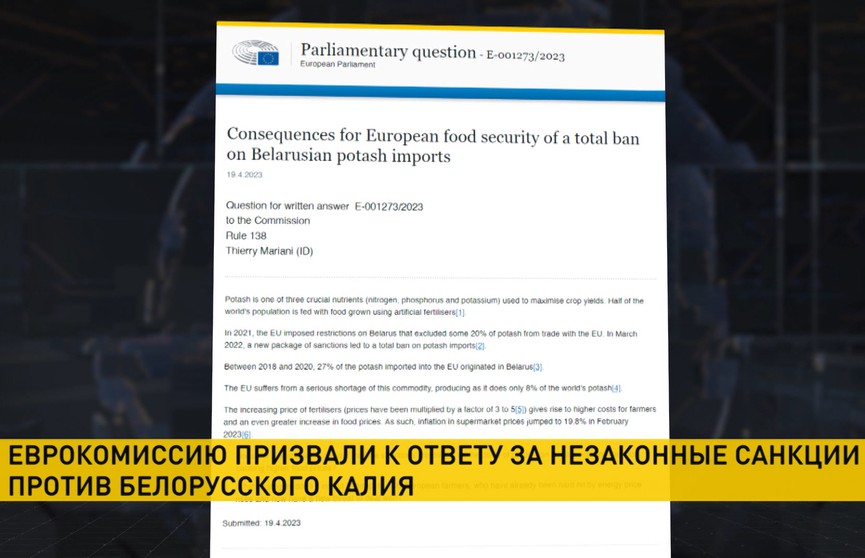 Еврокомиссию призвали к ответу за незаконные санкции против белорусского калия