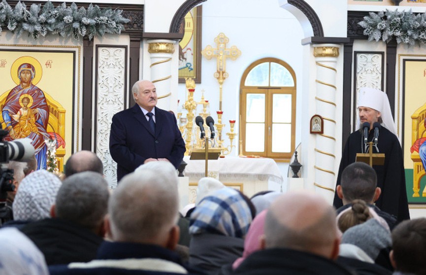 А. Лукашенко посетил новый православный храм Святого пророка Иоанна Предтечи в агрогородке Шершуны
