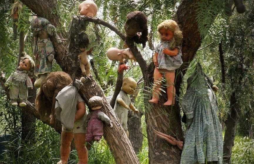 Остров с тысячами кукол на деревьях признали самой жуткой достопримечательностью