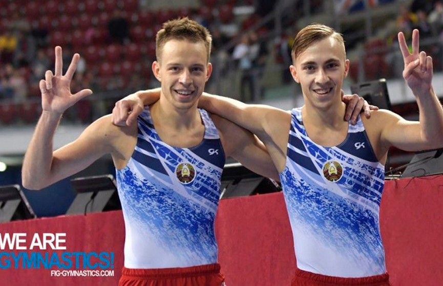 Белорусские батутисты завоевали серебряную медаль в синхронных прыжках на чемпионате мира