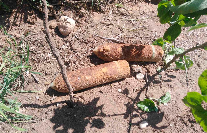 На ферме под Барановичами нашли артиллерийские снаряды времен войны