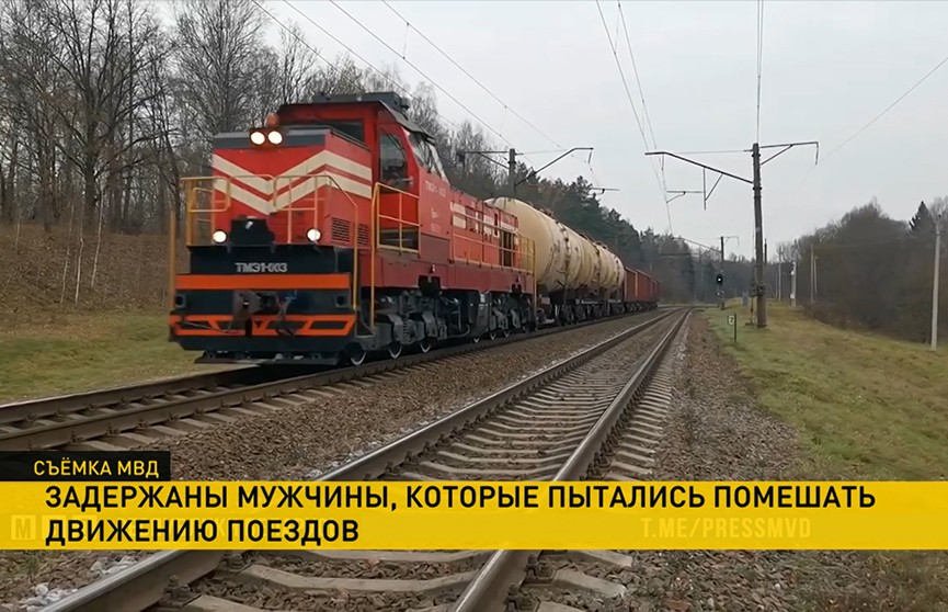 В Минском районе двое мужчин пытались помешать движению поездов
