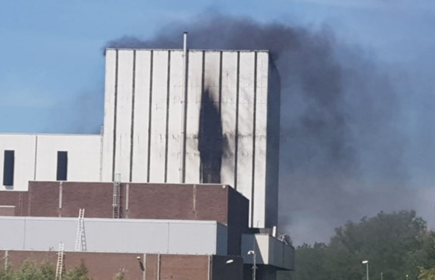 В Нидерландах на территории бывшей АЭС вспыхнул пожар