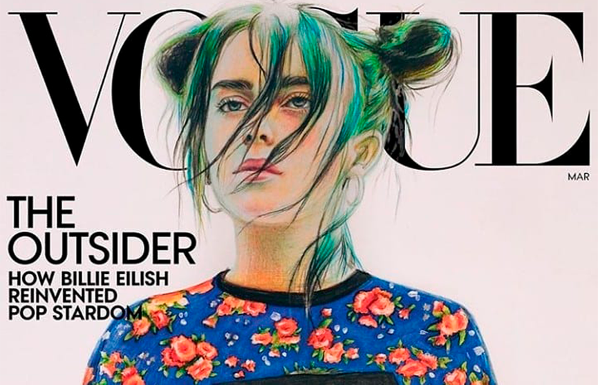 Подросток из России нарисовала Билли Айлиш для обложки американского Vogue