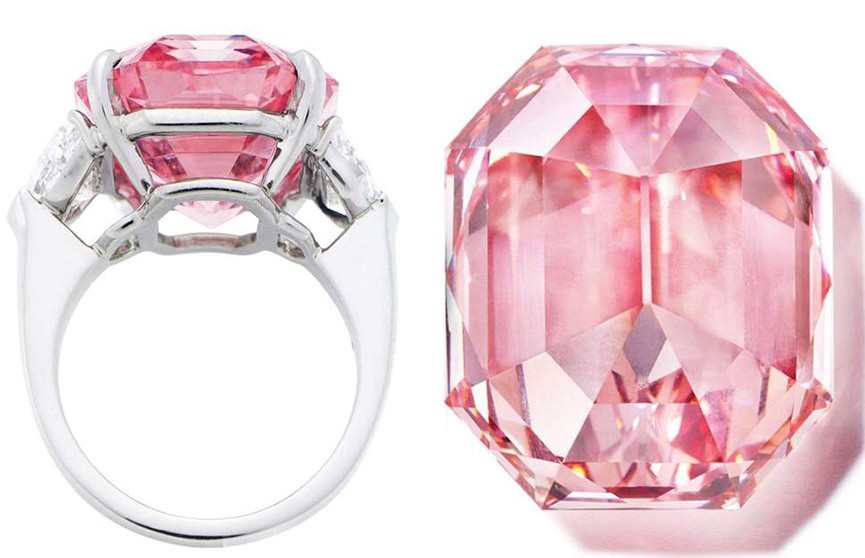 На аукционе Christie`s в Женеве продали редкий розовый бриллиант