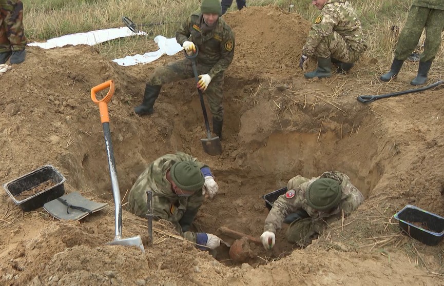 Останки пяти красноармейцев перезахоронили в Могилевском районе