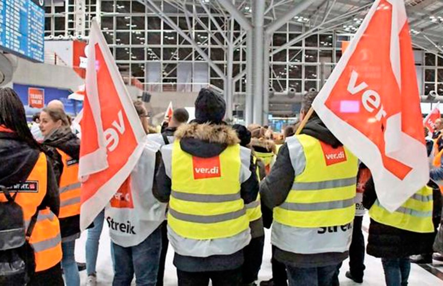 Службы безопасности восьми немецких аэропортов проводят забастовку