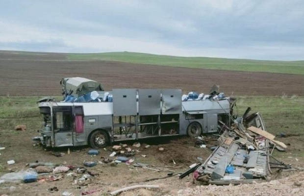 11 человек стали жертвами крушения пассажирского автобуса в Казахстане