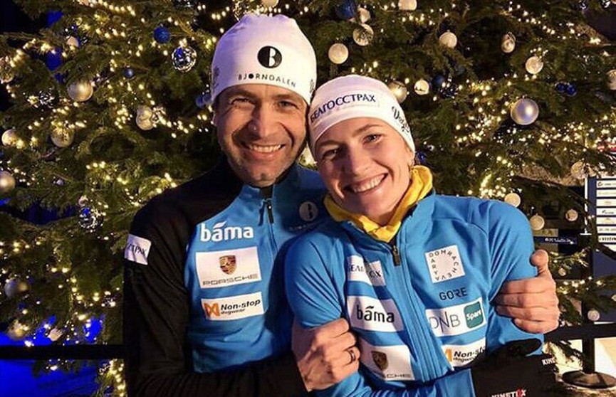 Домрачева и Бьорндален стали третьими в Рождественской гонке