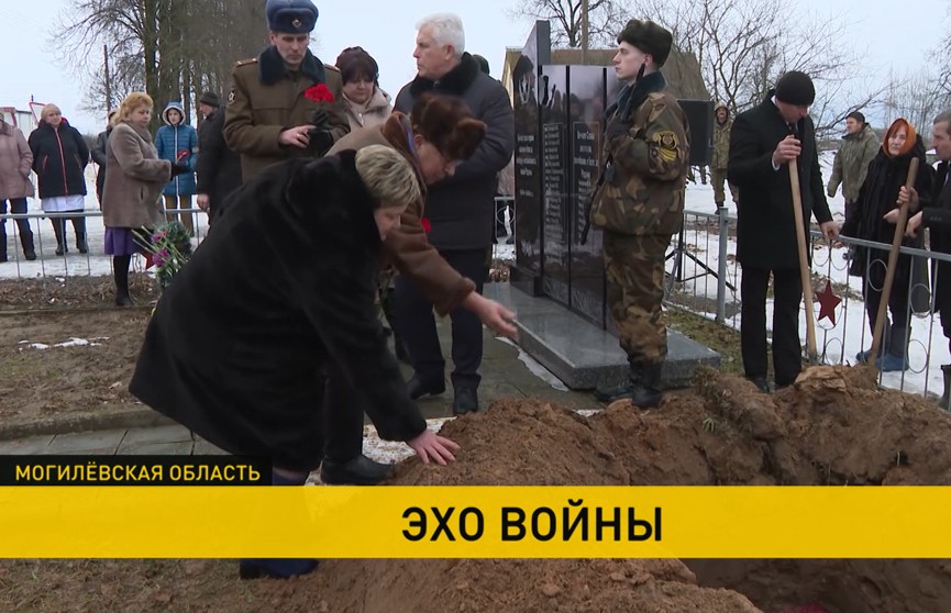 В Могилевском районе с почестями предали земле останки пяти красноармейцев