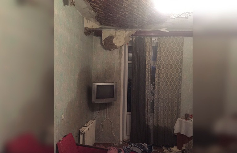 Штукатурка в жилом доме в Минске обрушилась из-за грозы