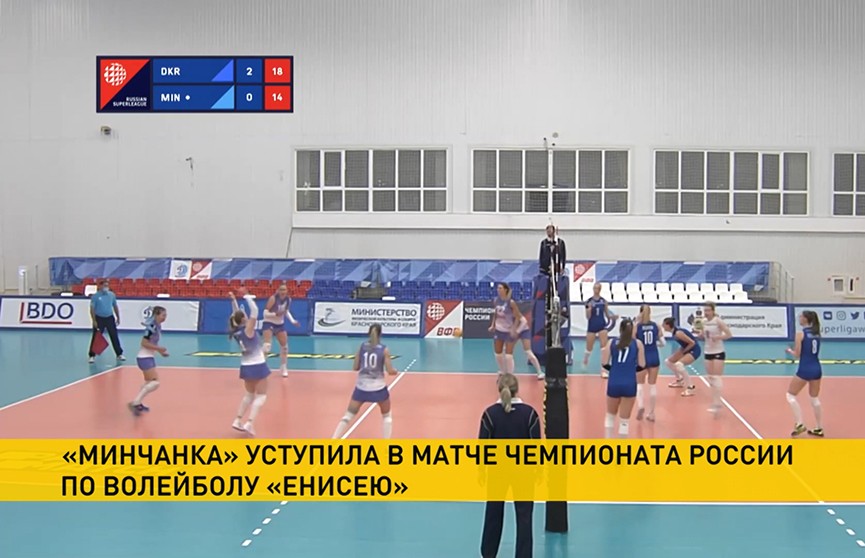Чемпионат России по волейболу: «Минчанка» уступила «Енисею»