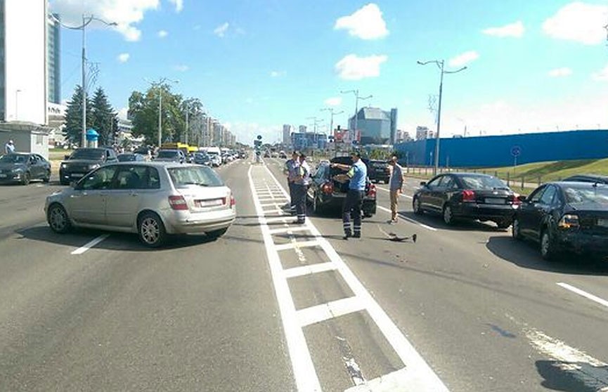 В Минске произошло ДТП с участием пяти автомобилей