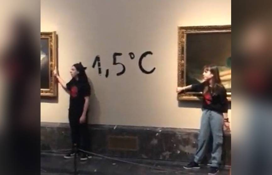 Экоактивистки Futuro Vegetal приклеили себя к рамам картин Гойи в музее Прадо в Мадриде
