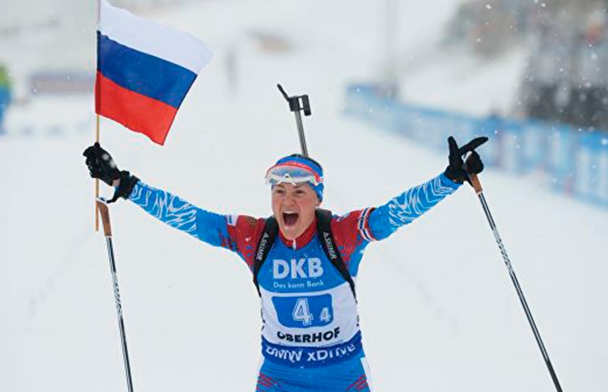 Женская сборная России по биатлону одержала победу в эстафетной гонке на этапе Кубка мира в Оберхофе