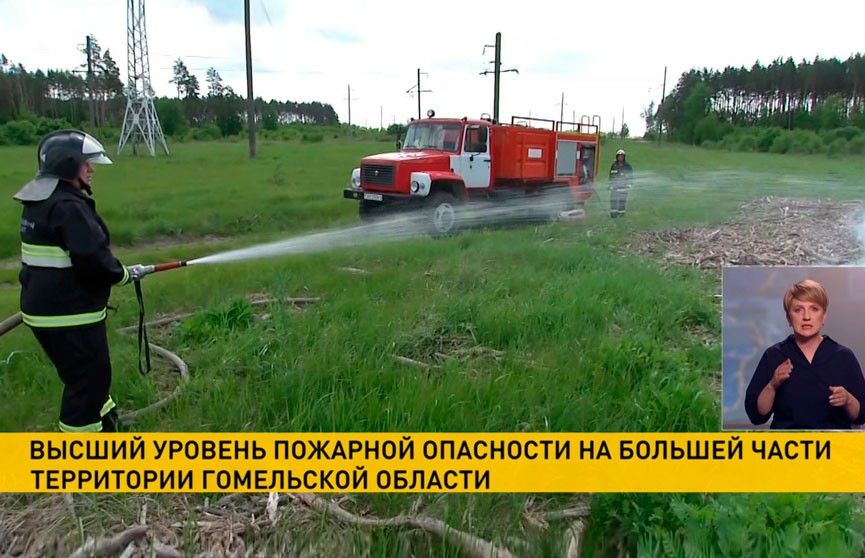 На большей части Гомельской области объявлен высший уровень пожарной опасности