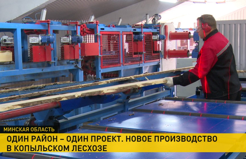 В Копыльском лесхозе открылось новое производство по выпуску обрезных пиломатериалов