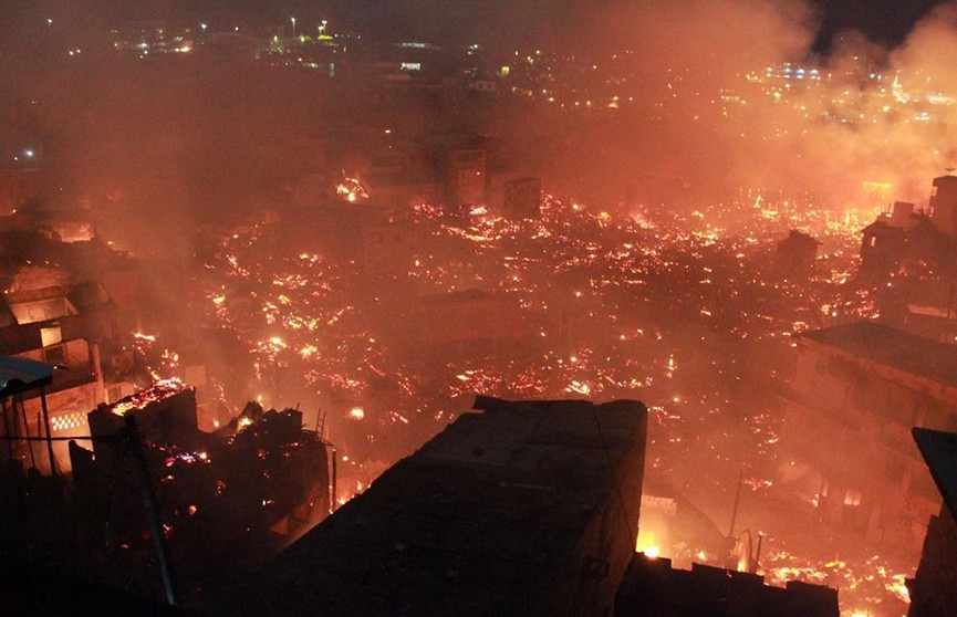 Крупный пожар произошёл в Бразилии