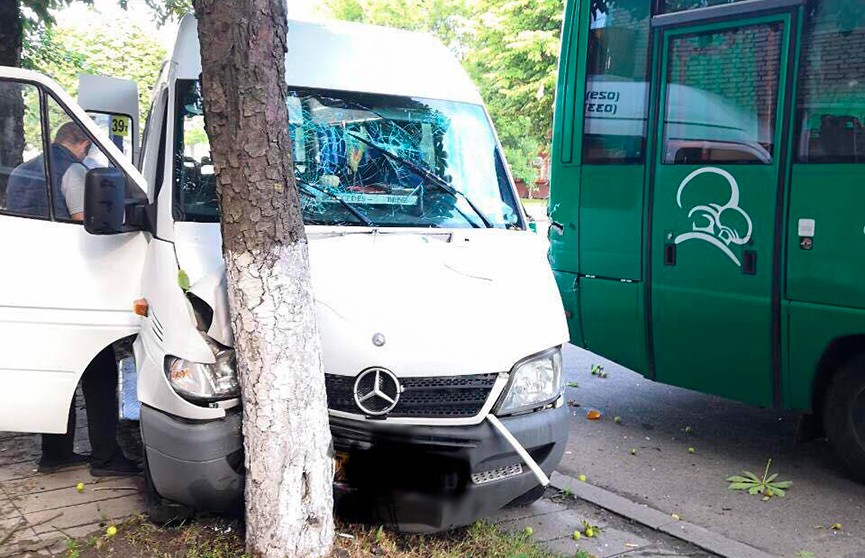 Маршрутное такси протаранило дерево в Барановичах: пострадали пять пассажиров